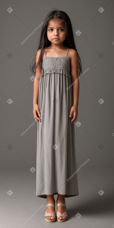 Honduran child girl with  gray hair