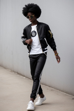 Senegalese teenager boy with  black hair