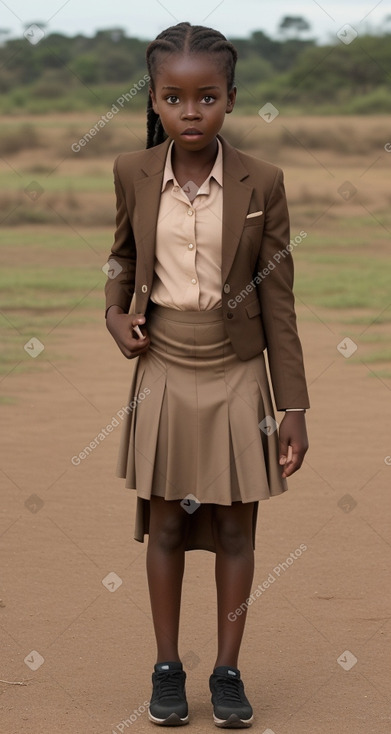 Zimbabwean child female with  brown hair