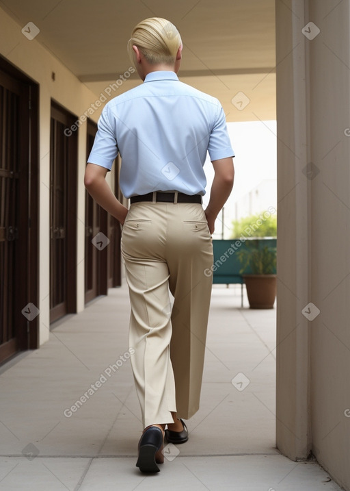 Uzbek adult male with  blonde hair