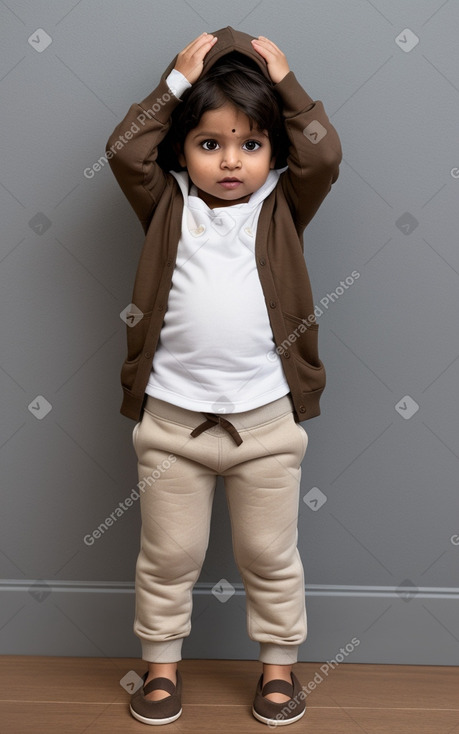 Indian infant boy with  brown hair