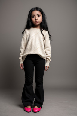 Colombian child female with  black hair