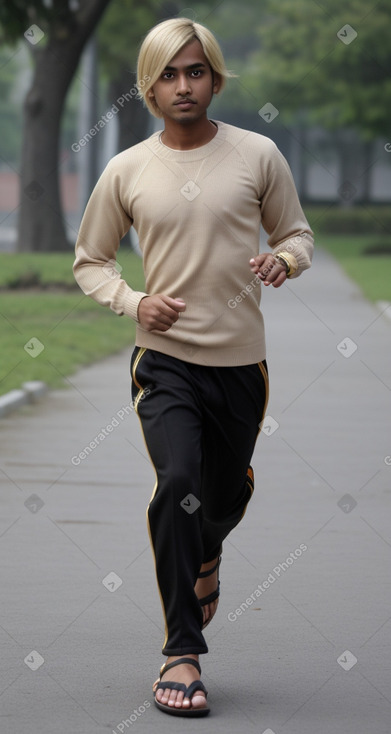 Bangladeshi adult male with  blonde hair