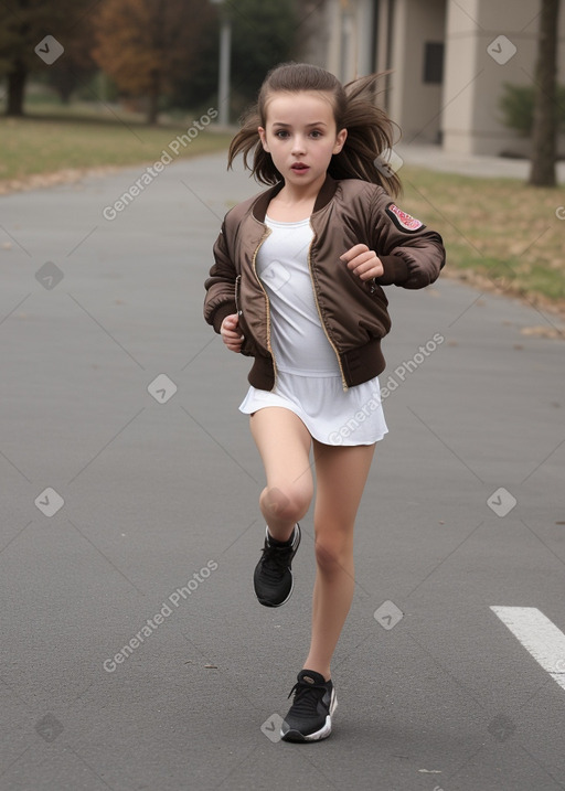 Serbian child girl with  brown hair