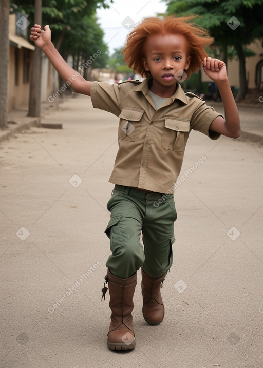 Ethiopian child boy with  ginger hair