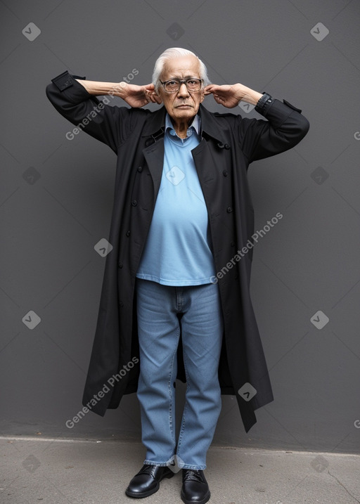 Peruvian elderly male with  black hair