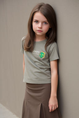 Swiss child girl with  brown hair