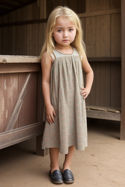 Uzbek child girl with  blonde hair