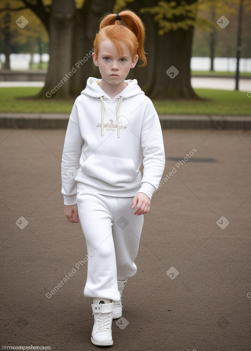 Belgian child boy with  ginger hair