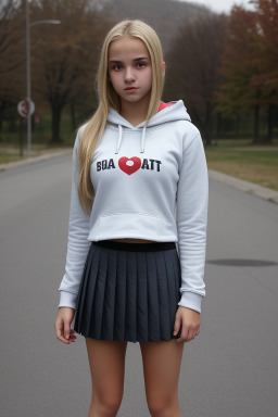 Serbian teenager girl with  blonde hair