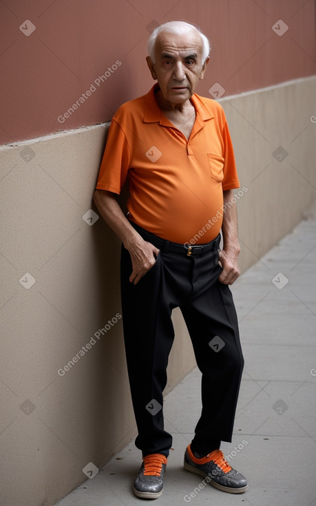 Turkish elderly male with  black hair