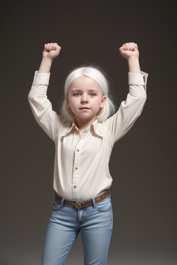 Child female with  white hair