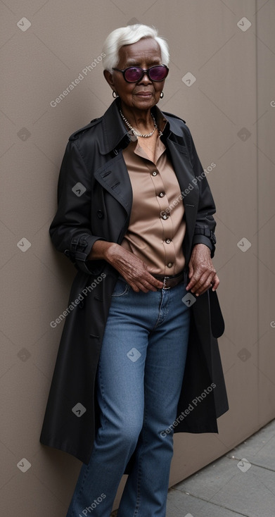 Elderly non-binary with  black hair