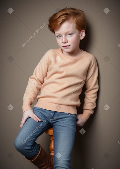 Child male with  ginger hair