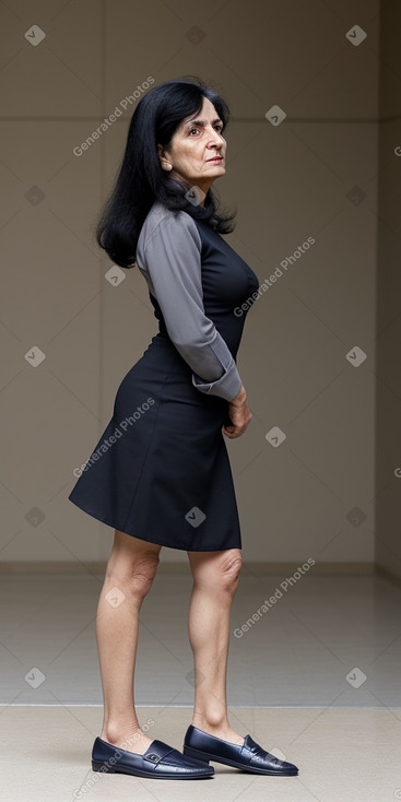 Iranian elderly female with  black hair