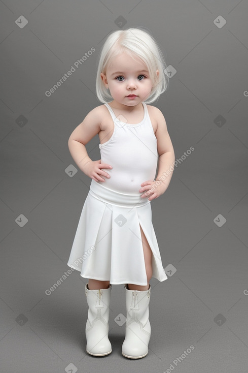 French infant girl with  white hair