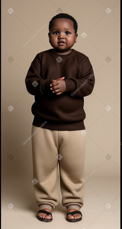 Tanzanian infant boy with  brown hair