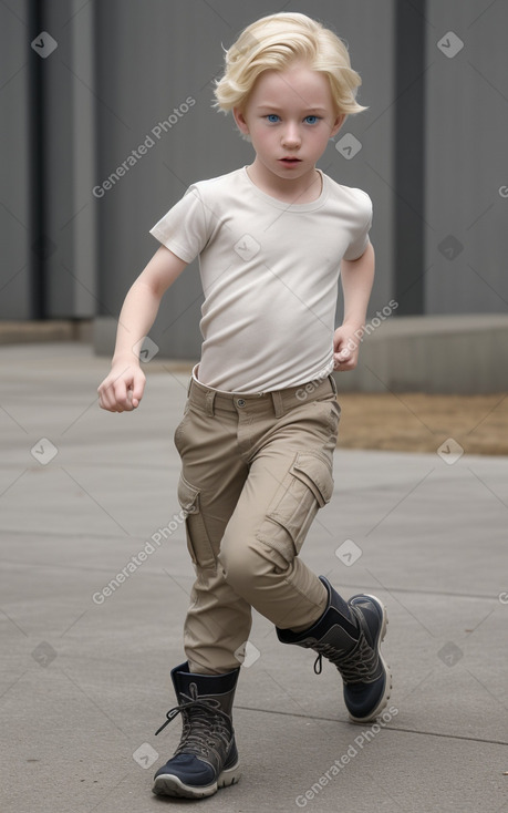 Child male with  blonde hair