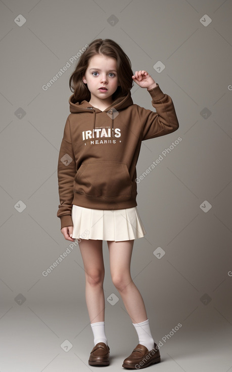 Irish child female with  brown hair