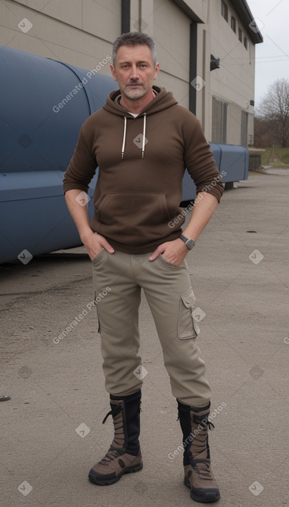 Hungarian middle-aged male with  brown hair