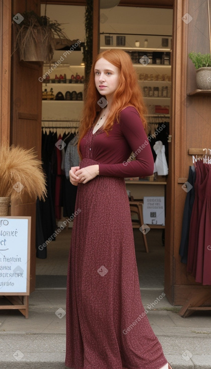 Uruguayan adult female with  ginger hair