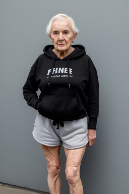 British elderly female with  black hair