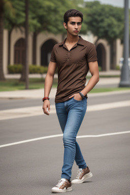 Omani young adult male with  brown hair