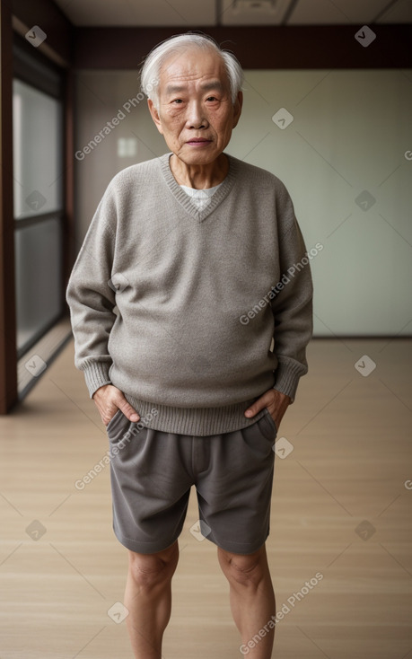 South korean elderly male with  gray hair