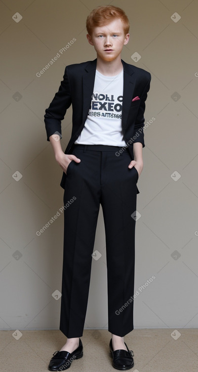 Indonesian teenager boy with  ginger hair