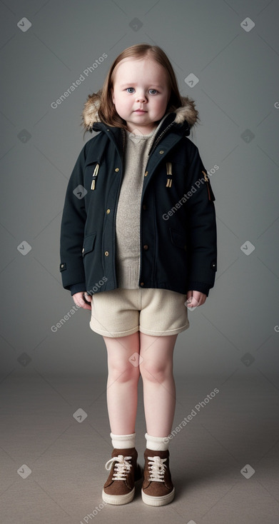 Estonian infant girl with  brown hair