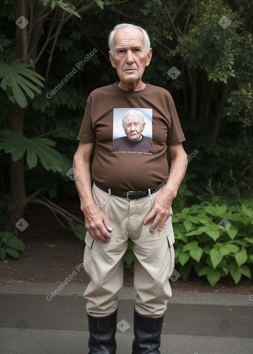 New zealand elderly male with  brown hair