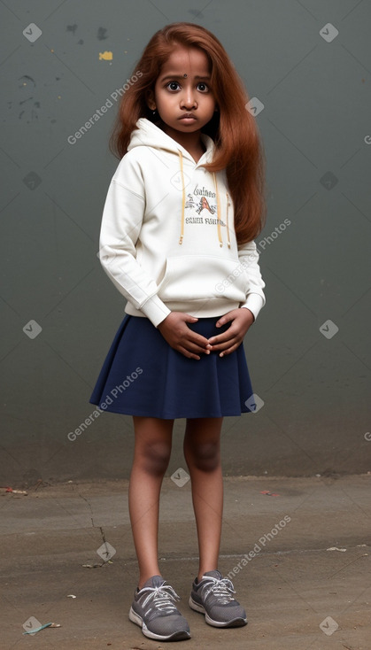 Sri lankan infant girl with  ginger hair