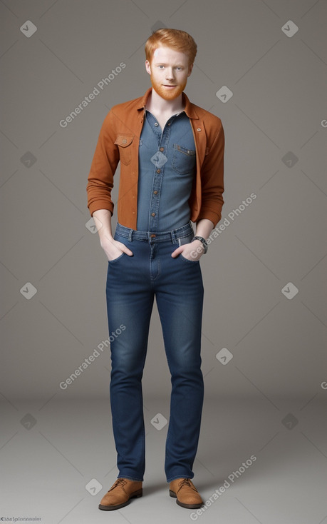 Hispanic young adult male with  ginger hair