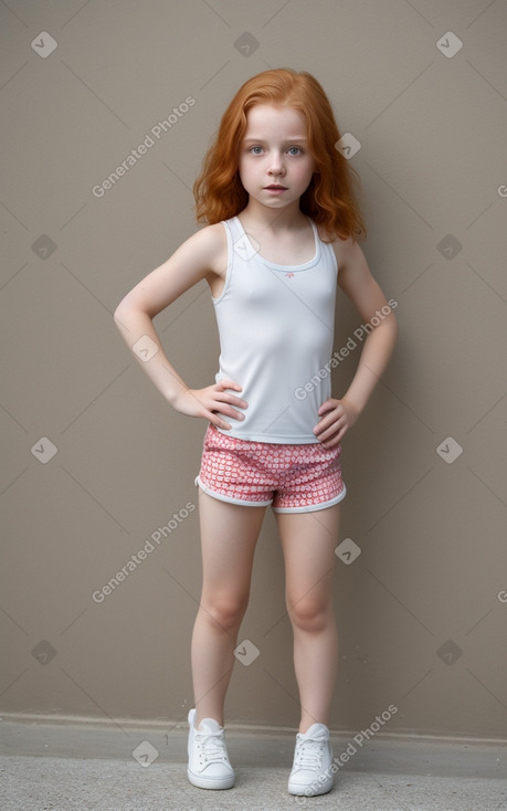 Croatian child girl with  ginger hair