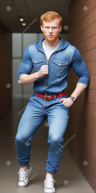 Panamanian young adult male with  ginger hair