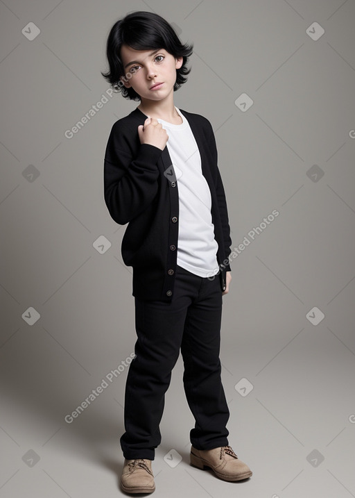 Swiss child boy with  black hair