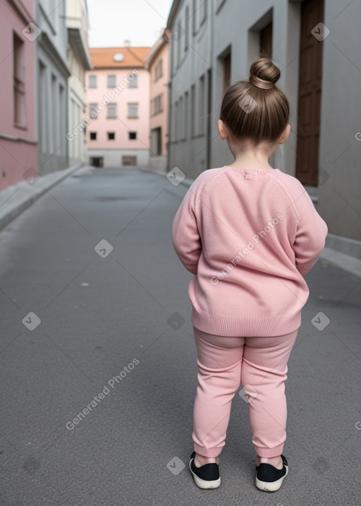 Croatian infant girl with  brown hair