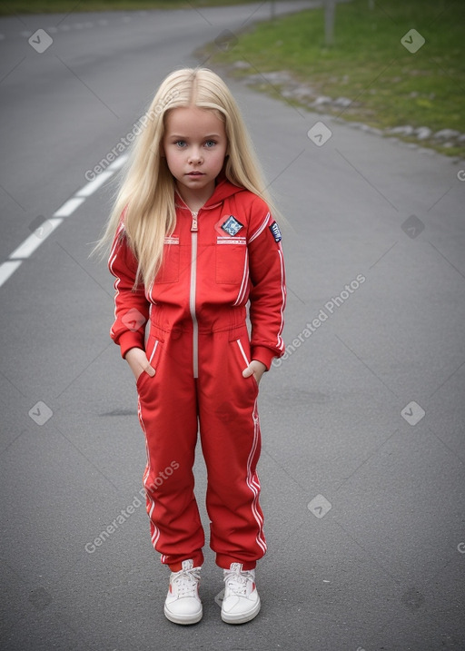 Norwegian child girl with  blonde hair