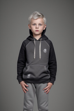 Latvian child boy with  gray hair