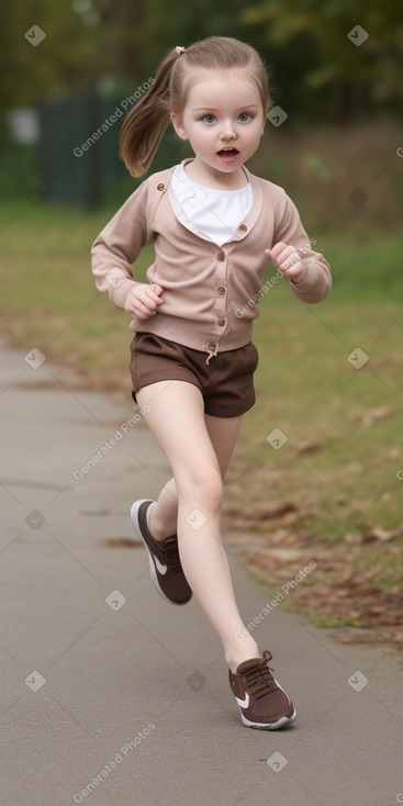 Lithuanian infant girl with  brown hair