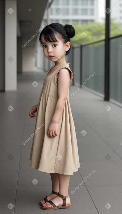 Taiwanese infant girl with  black hair