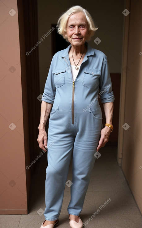 Elderly non-binary with  blonde hair