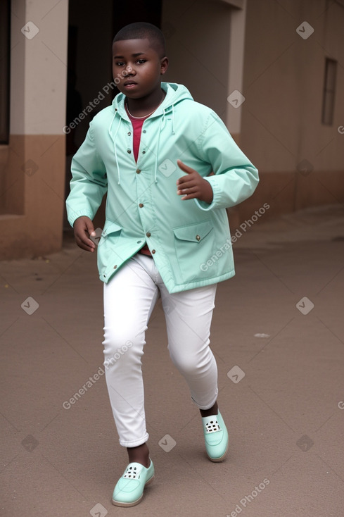 Malian teenager boy with  white hair