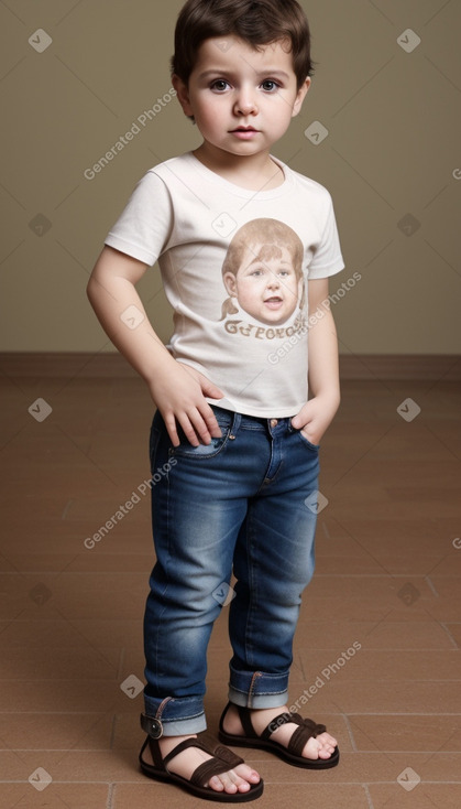 Georgian infant boy with  brown hair