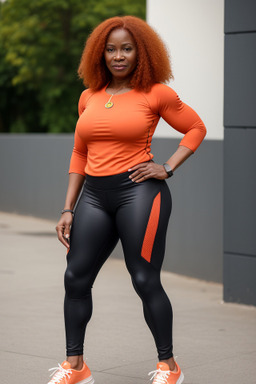 Nigerian middle-aged female with  ginger hair