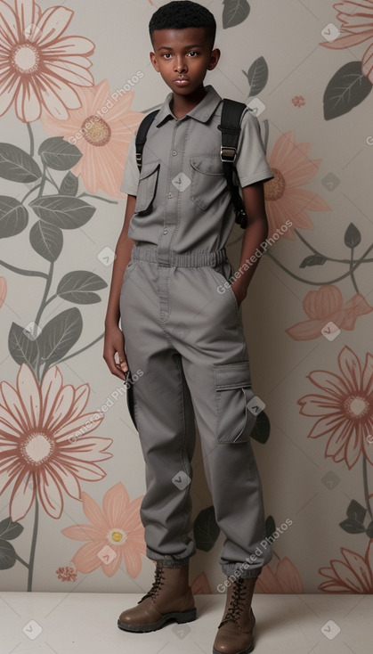 Somali teenager boy with  gray hair