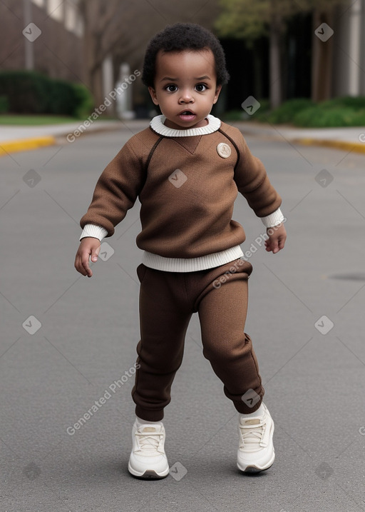 African american infant boy with  brown hair