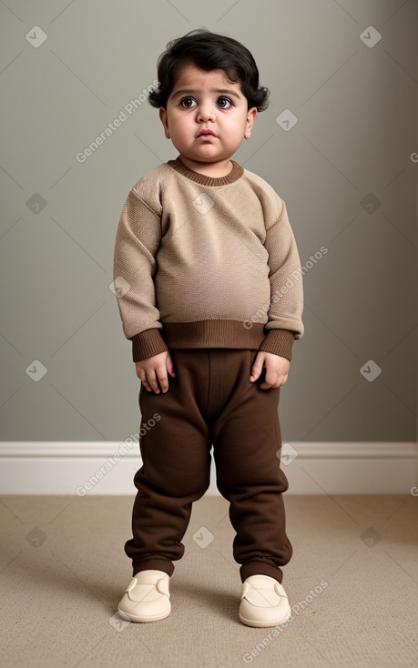 Saudi arabian infant boy with  brown hair