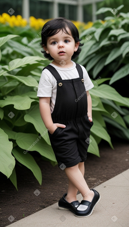 Swedish infant boy with  black hair