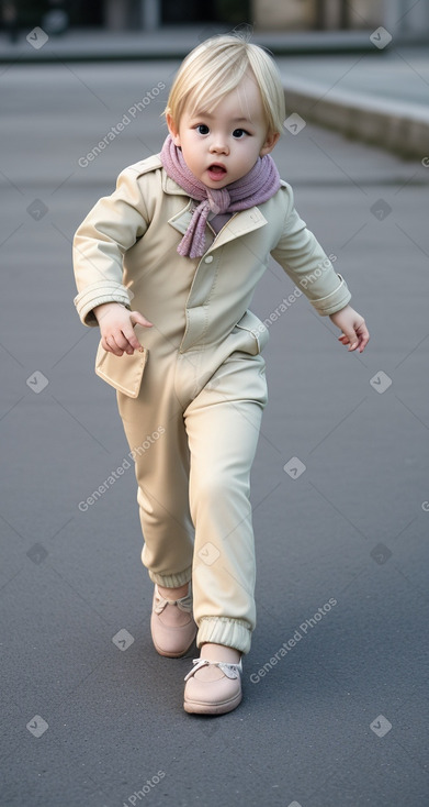 Korean infant boy with  blonde hair